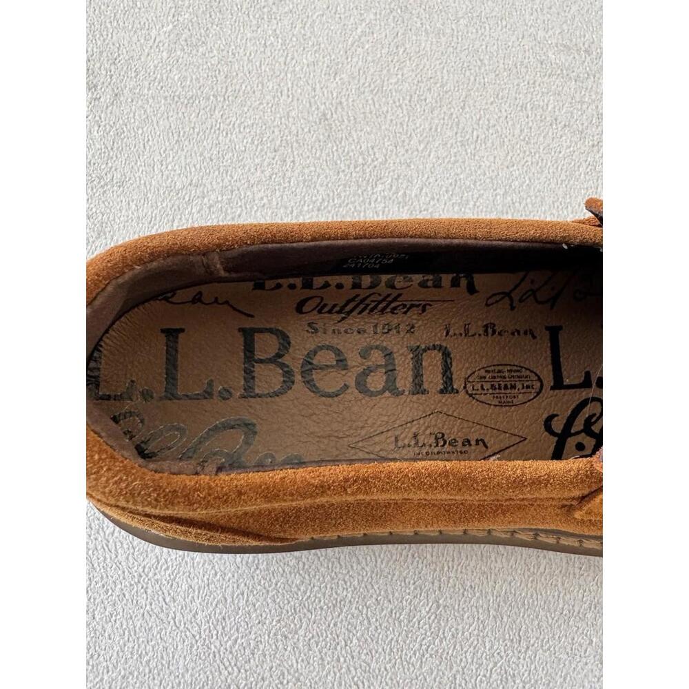 L.L.Bean Women’s Suede Lug Sole Penny Loafers 6M Brown Platform Slip On - Picture 4 of 7